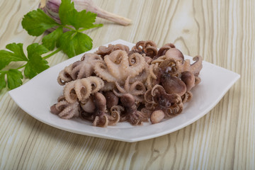 Boiled octopus