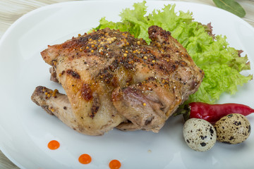 Quail grilled