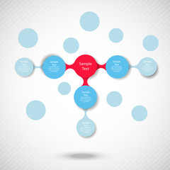 colorful round diagram metaball infographics