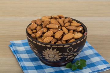 Almond in the bowl
