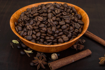 Roasted coffee beans