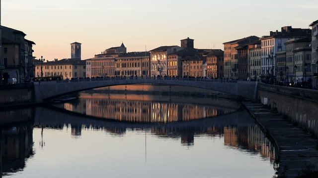 Ponte di Mezzo, Fiume Arno, Pisa