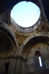 Inside ancient monastery in Dilijan, Armenia