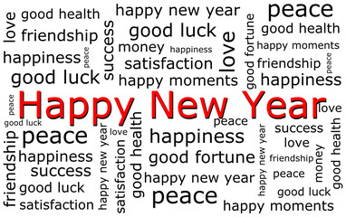 Happy new Year wordcloud