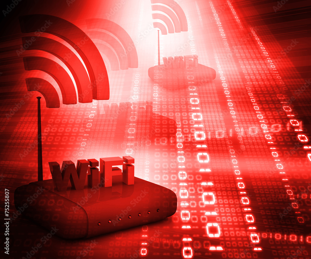 Poster wifi internet router switch modem