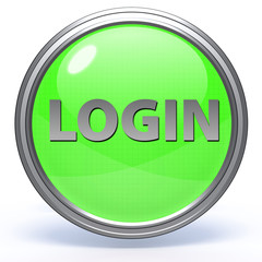 login circular icon on white background