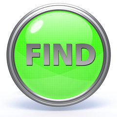 find circular icon on white background