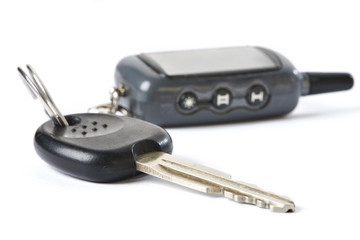 Car key with remote control isolated