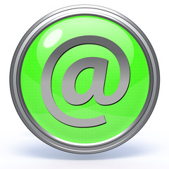 Obraz premium Email circular icon on white background