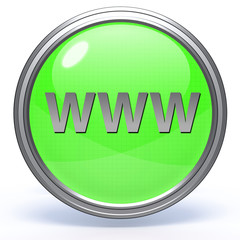 www circular icon on white background