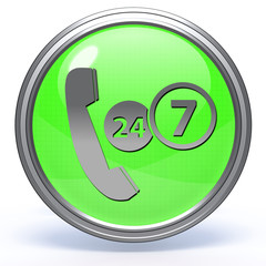 Support circular icon on white background