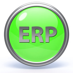 ERP circular icon on white background