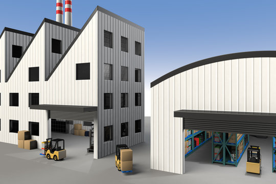 工場と倉庫