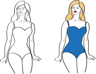 girl in a bathing suit