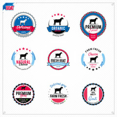 Naklejka premium Vector Goat Labels