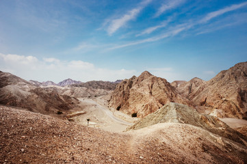 Fototapeta na wymiar Desert landscape. Negev desert in Israel.