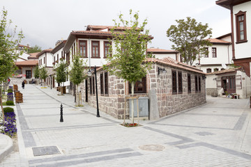 Ottoman style renovated houses in Ankara, Turkey
