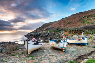 Fototapeta na wymiar Fishing Boats on a Beach
