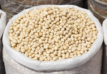 sack of hazelnut, peeled and roasted