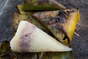 Sticky rice wrapped