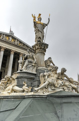 Fototapeta na wymiar The Austrian Parliament in Vienna