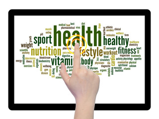 Conceptual health word cloud