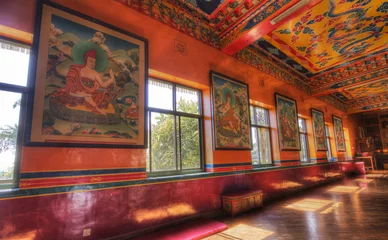 Fotobehang Nepal kopan klooster gelegen in de buurt van Kathmandu nepal