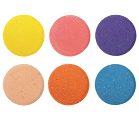 new water color palettes isolated on white