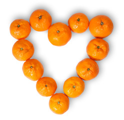 Heart-Shaped Group Of Tangerines