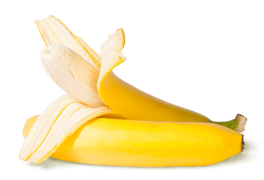 Partially Peeled Bananas