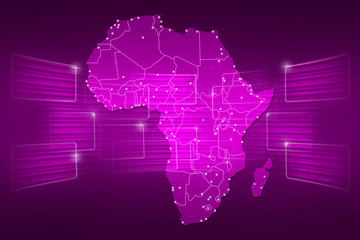 Africa Map World map News Communication pink