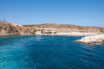 Harbor in Karave on Gavdos in Greece