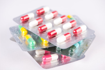 Closed up medicine blister pack