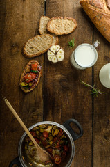 Bruschetta with Mediterranean vegetables