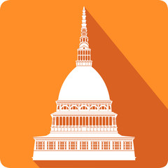 Fototapeta premium Mole Antonelliana building, vector illustration