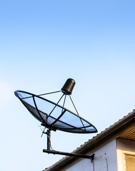 satellite dish on roof