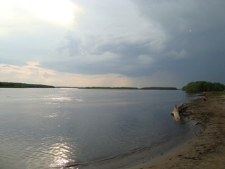 Fototapeta premium река Обь в Нижневартовске