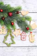 gingerbread cookies with Christmas decoration