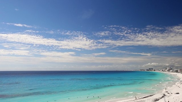 Cancun beach panorama view, Mexico