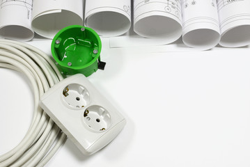 Drawing rolls and electrical hardware items composition