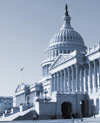 Washington DC , Capitol Building - cyanotype