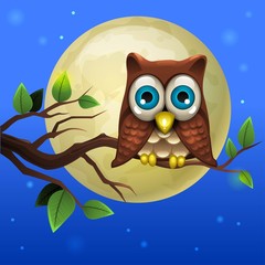 Fototapeta premium Cartoon owl