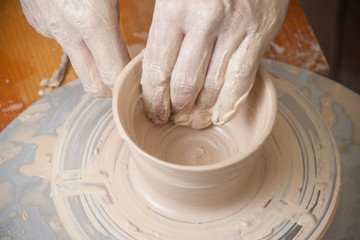 Hands of a potter