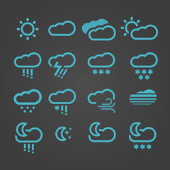 Vector weather icons. Set #3