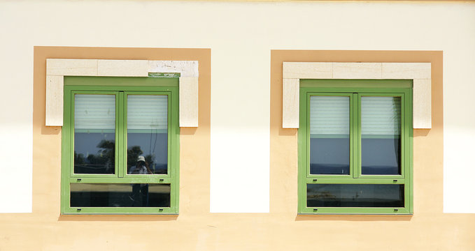 Detalle ventanas t&iacute;picas de la arquitectura canaria, Arrecife