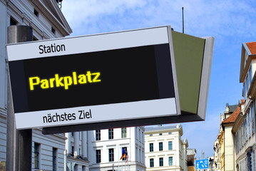 Strassenschild 27 - Parkplatz