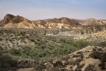 Tabernas  deserto strada