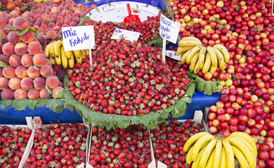 various colorfull fruits