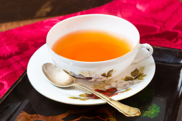 tea setting on table