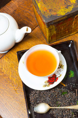tea setting on table